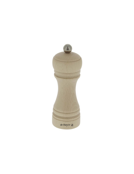 Moinho de especiarias de madeira De Buyer Java 14cm com mecanismo de cerâmica