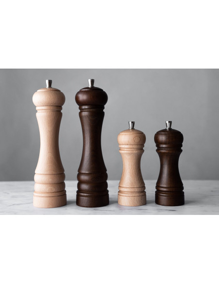 Moinho de especiarias de madeira De Buyer Java 14cm com mecanismo de cerâmica