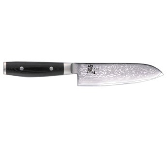Japansk santokukniv Yaxell RAN 16,5cm damaskusblad 69 lager