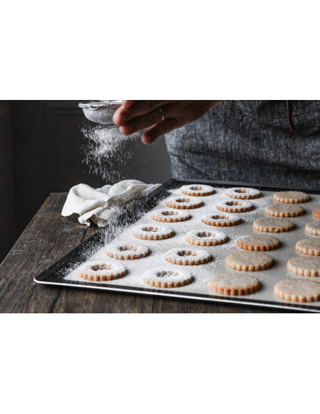 De Bu yer aluminium non-stick perforerad platta
