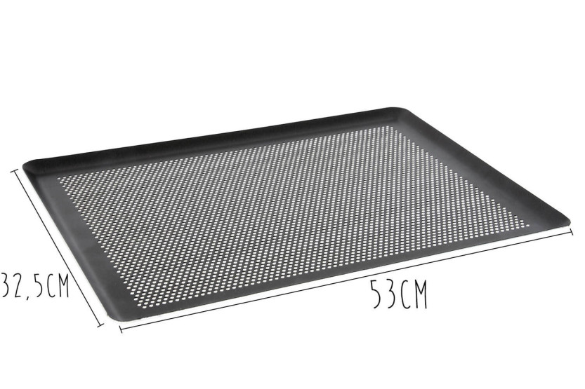 De Bu yer aluminium non-stick perforerad platta