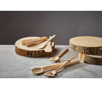 De Buyer B Bois 20,5cm rund pannkaksskrapa i bokträ 2