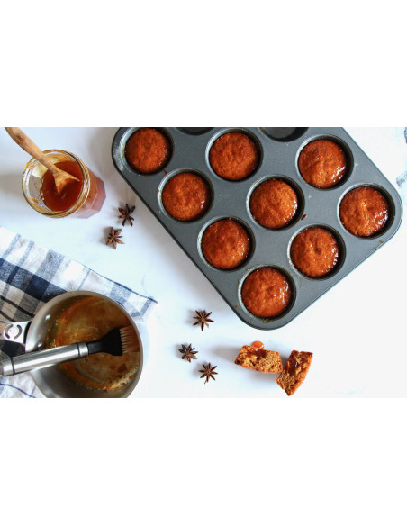 De Buyer12 muffinsbakke i non-stick stål