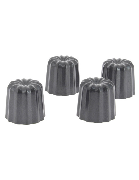 Conjunto de 4 formas De Buyer com caneluras Bordeaux