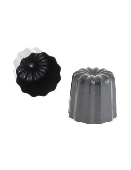 Set of 4 De BuyerBordeaux fluted moulds