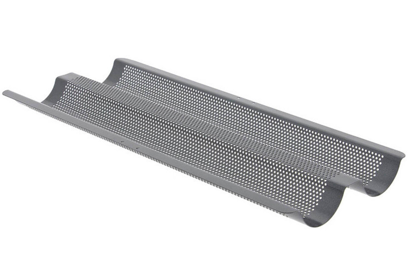 De Buyer perforated baking tray for 2 baguettes