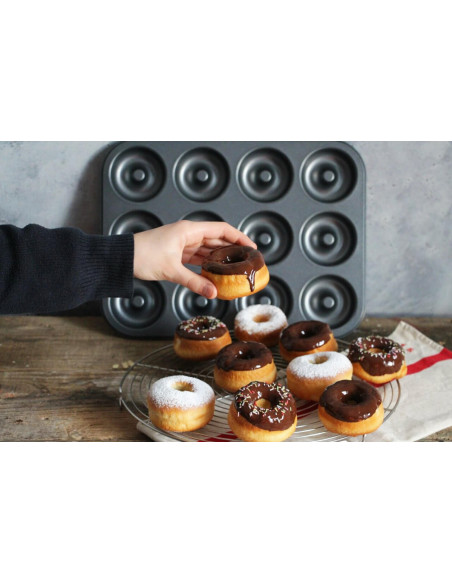 De Buyer12 mini savarins plate in non-stick steel