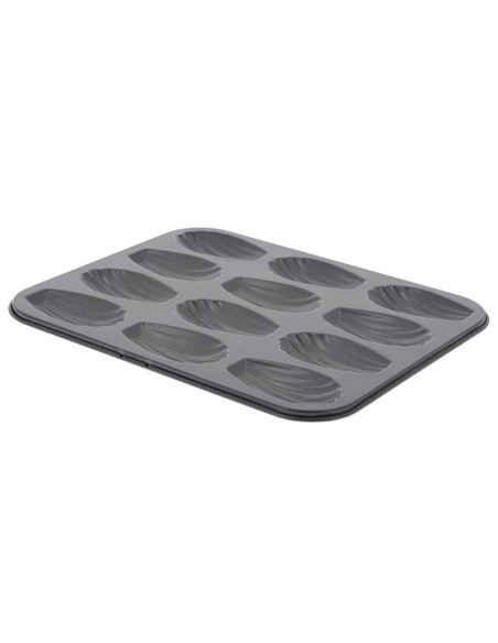 Placa de aço antiaderente para 12 madeleines De Buyer