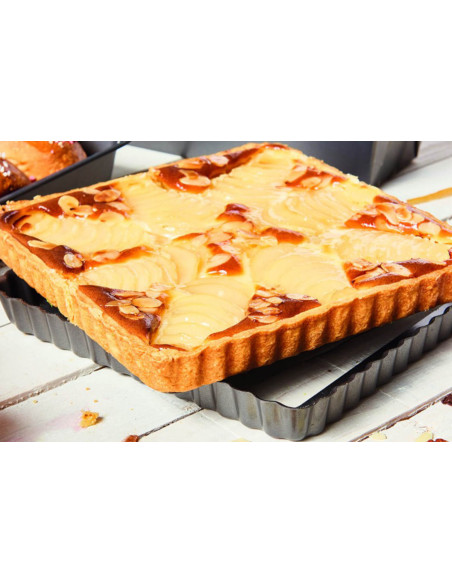Stampo per crostata quadrato De Buyer con base rimovibile