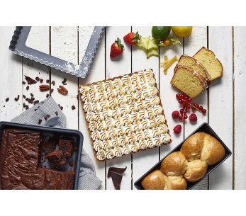 Stampo per crostata quadrato De Buyer con base rimovibile