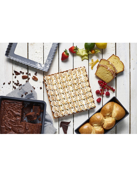 Stampo per crostata quadrato De Buyer con base rimovibile