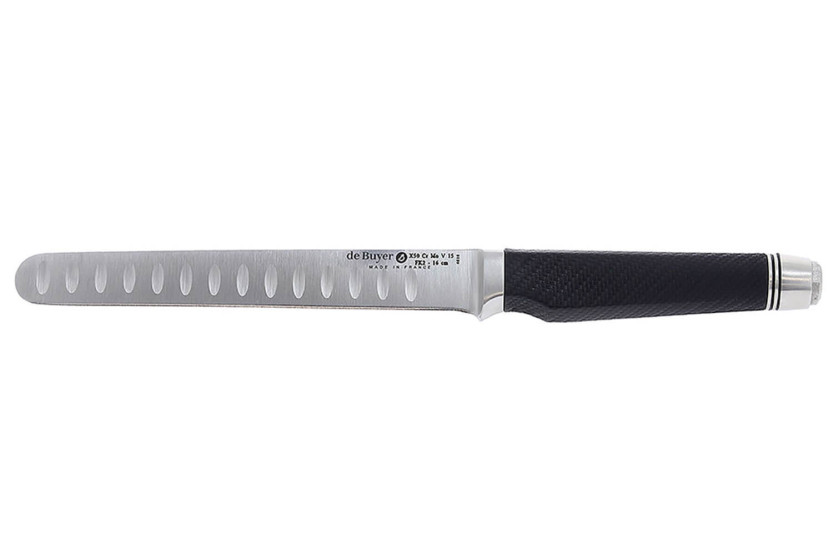 De Buyer FK2 16cm flexibel kniv med granton-egg för skivning med unik justerbar balans