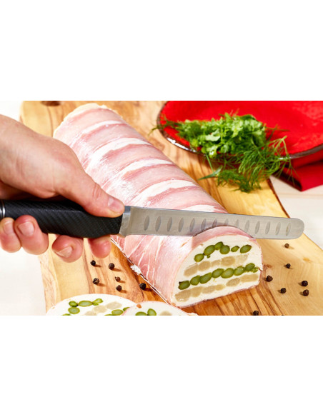 De Buyer FK2 16cm flexible with granton edge slicing knife with unique adjustable balance
