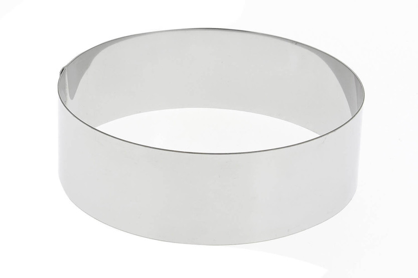 De Bu yer rund konditorring i rostfritt stål höjd 4,5cm