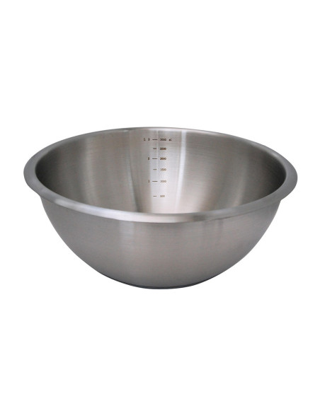 De Bu yer Cul-de-Poule stainless steel silicone-coated half-sphere pastry bowl