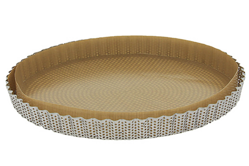 Stampo per crostata scanalato in acciaio inox De Buyer con base e teglia rimovibili