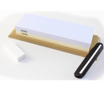 Yaxell Japanse wetsteen korrel 1000/3000 + 3 accessoires