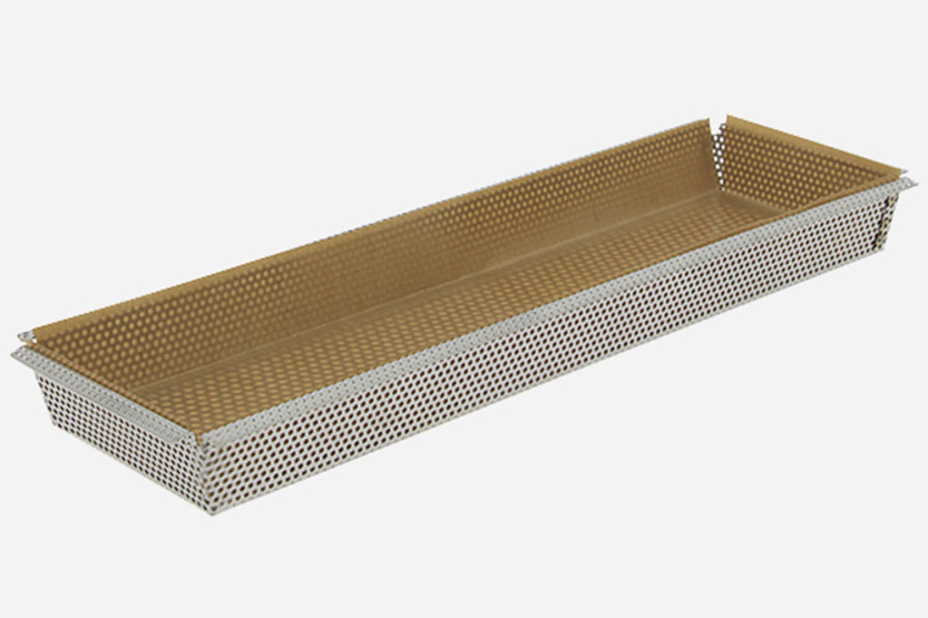 De Buyerrectangular vorm met verwijderbare bodem en bakplaat