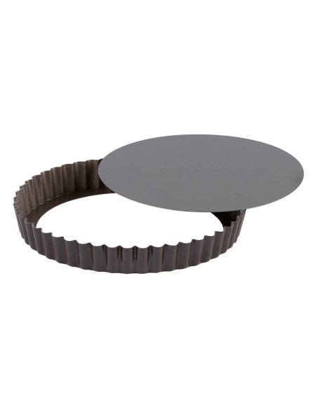 Tourtière scanalata rotonda Gobel con base mobile - 7 misure