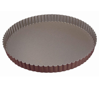Tourtière redonda canelada Gobel com base fixa - Diâmetro 30cm