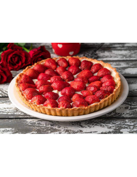 Tourtière redonda canelada antiaderente Gobel com base fixa - Diâmetro 26cm