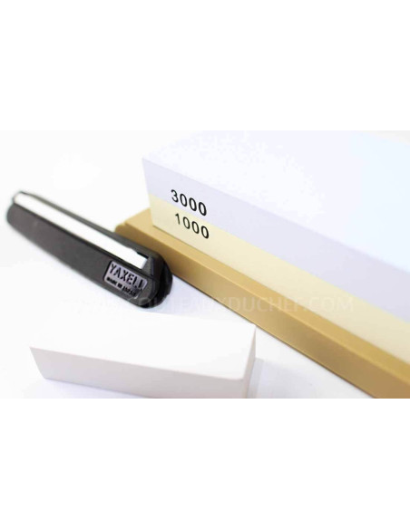 Yaxell Japanse wetsteen korrel 1000/3000 + 3 accessoires