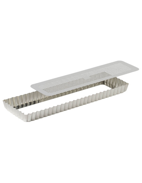 Gobel rektangulär räfflad huspajform med rörlig botten 35 x 11 x 2,5 cm