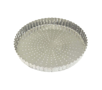 Tourtière redonda canelada perfurada Gobel com base fixa - 7 tamanhos 2