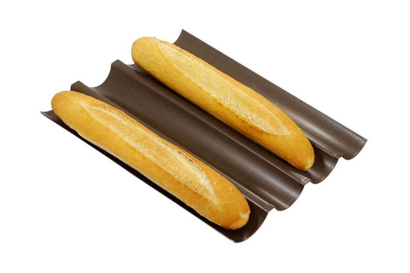 Gobel baguette plate 4 gutters 38x32cm