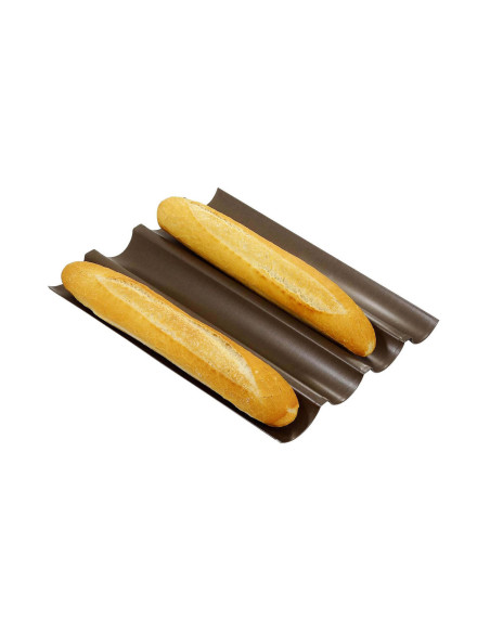 Gobel baguette plate 4 gutters 38x32cm