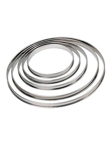 De Bu yer stainless steel round tart rim 20cm