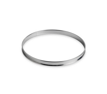 Anello per crostata rotondo in acciaio inox De Buyer con bordo arrotolato 20 cm