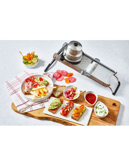 Köksmandolin De BuyerRevolution med 3 kammar + vagn och påskjutare