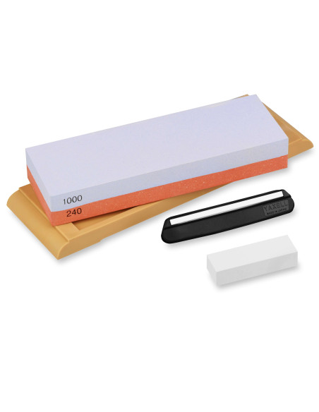 Yaxell Japanese whetstone 240/1000 grit + 3 accessories