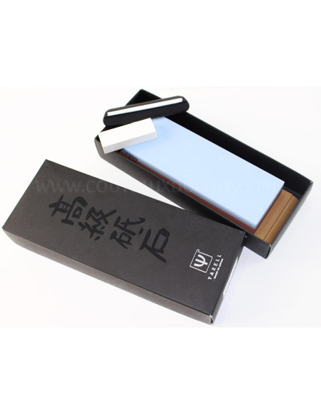 Yaxell Japanese whetstone 240/1000 grit + 3 accessories