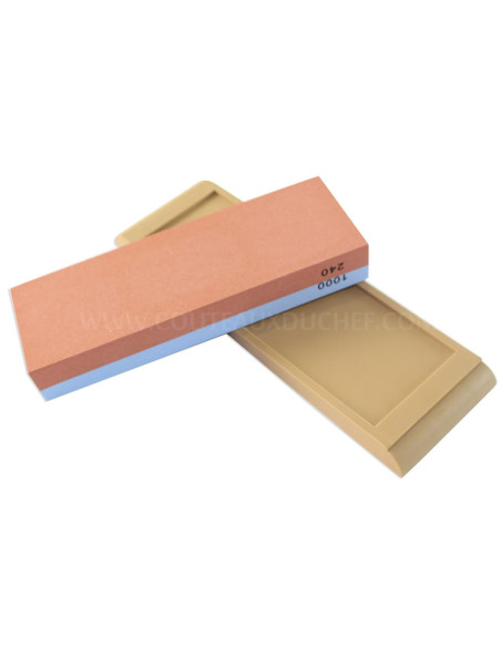 Yaxell Japanese whetstone 240/1000 grit + 3 accessories
