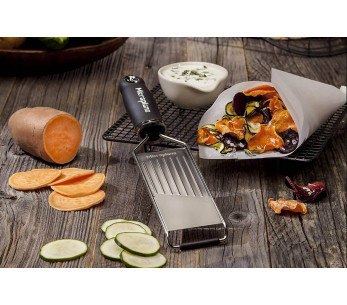 Keittiön mandoliini Microplane Gourmet musta kahva 2