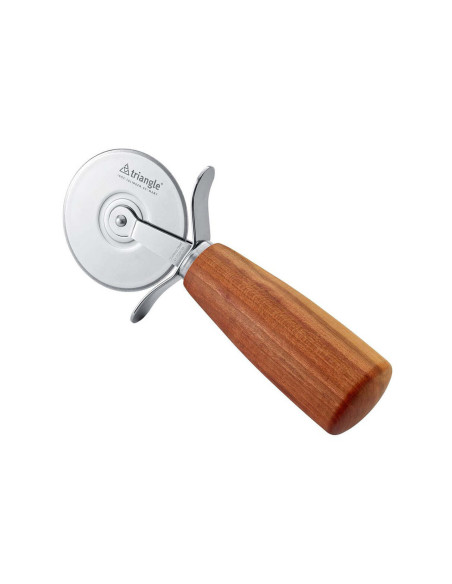 Ruota per pizza a triangolo con manico in legno + custodia