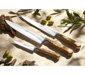 Yatagan Sabatier Provençao täljkniv 100% smidd 20cm olivträhandtag 2