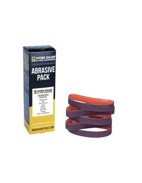 Kit di 5 nastri di ricambio a 80 grani per la smerigliatrice Worksharp WSK1