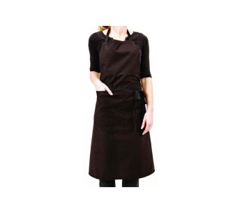 Matfer negro valet delantal babero + bolsillo