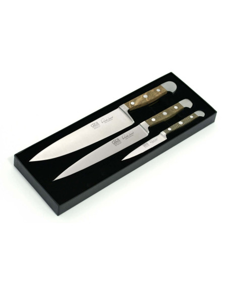 Set of 3 Güde Alpha Oak forged knives