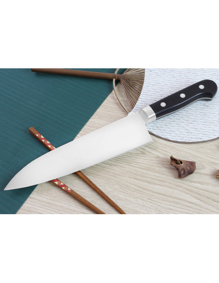 Misono 440 22cm cuchillo japonés deba para uso occidental