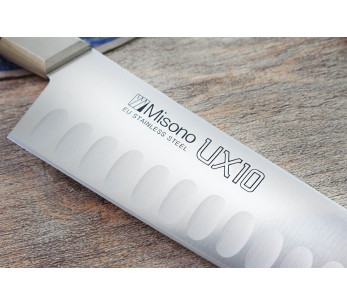Cuchillo japonés de chef Misono UX10 con borde granton, 21cm 2