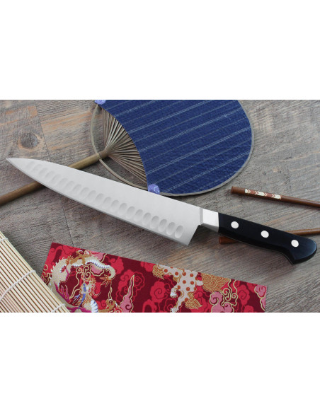 Misono Japanisches Kochmesser mit mit Kullen UX10 24cm