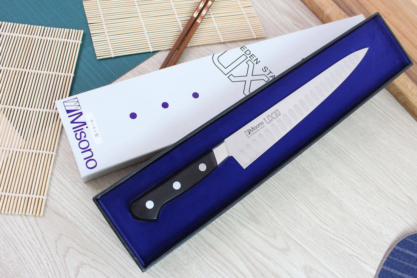 Faca de trinchar japonesa Misono UX10 24cm com convinhas