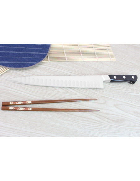 Misono UX10 japansk täljkniv 24cm med granton-egg