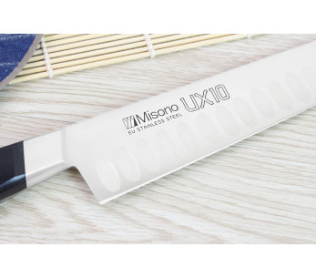 Cuchillo japonés para trinchar Misono UX10 24cm con borde granton 2
