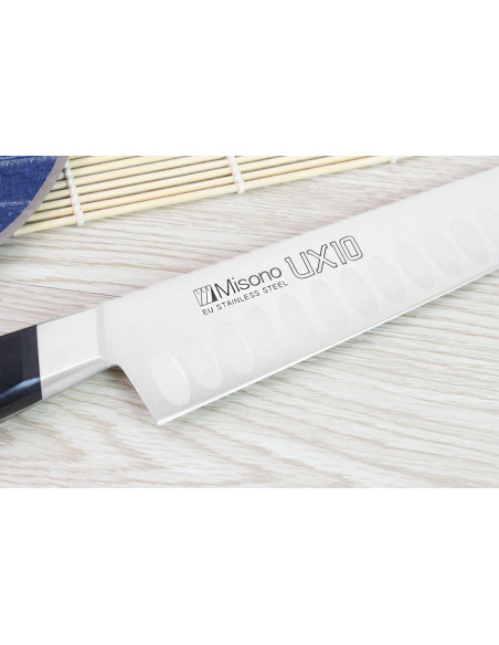 Misono UX10 japans vleesmes 24cm met granton lemmet