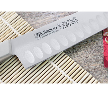 con borde granton japonesa sujihiki Misono UX10 27cm 2
